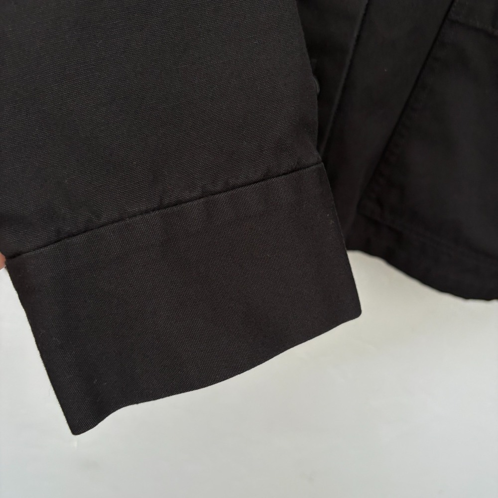 Eileen Fisher Organic Cotton Jacket Women Size XL Black Button Up No Collar - Picture 5 of 11